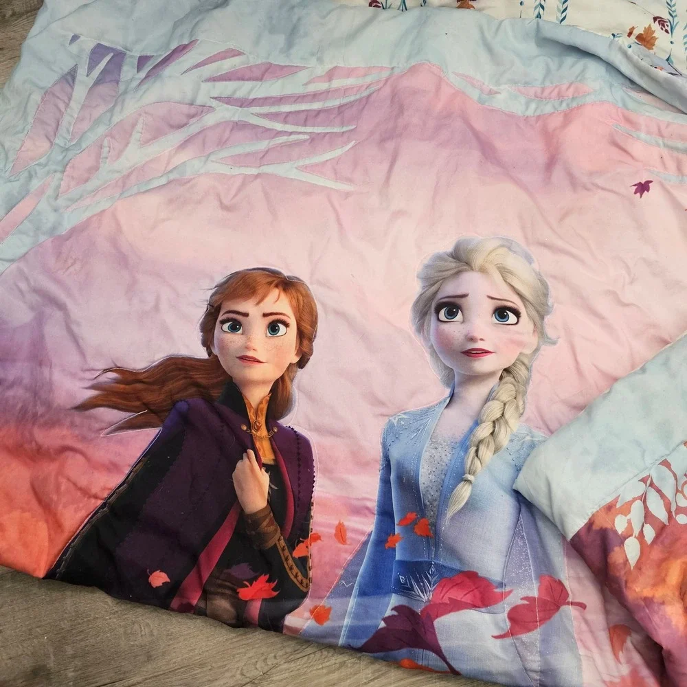 Disney Frozen 2 Kids Twin Comforter Elsa Anna Olaf‎ reversable Piece Bedding Set